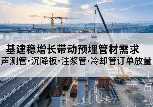 福安基建稳增长带动预埋监测管材需求，声测管、沉降板、注浆管订单持续放量